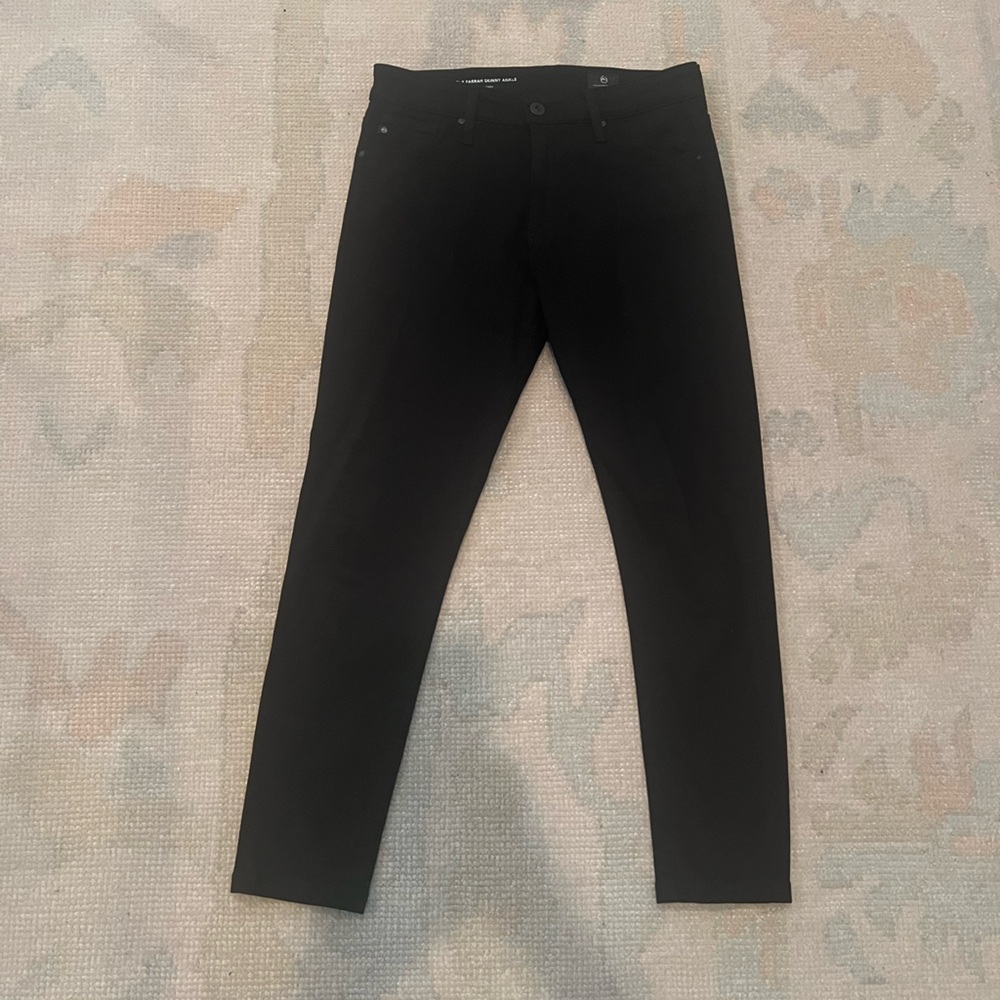 AG The Farrah Black Skinny Ankle Jean